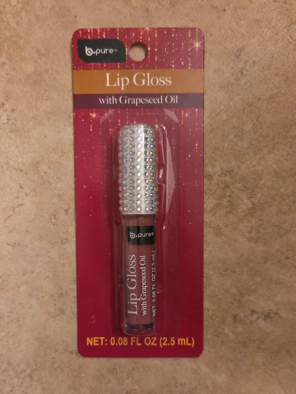 Lip Gloss with Grapeseed Oil - Shimmery Mauve Pink